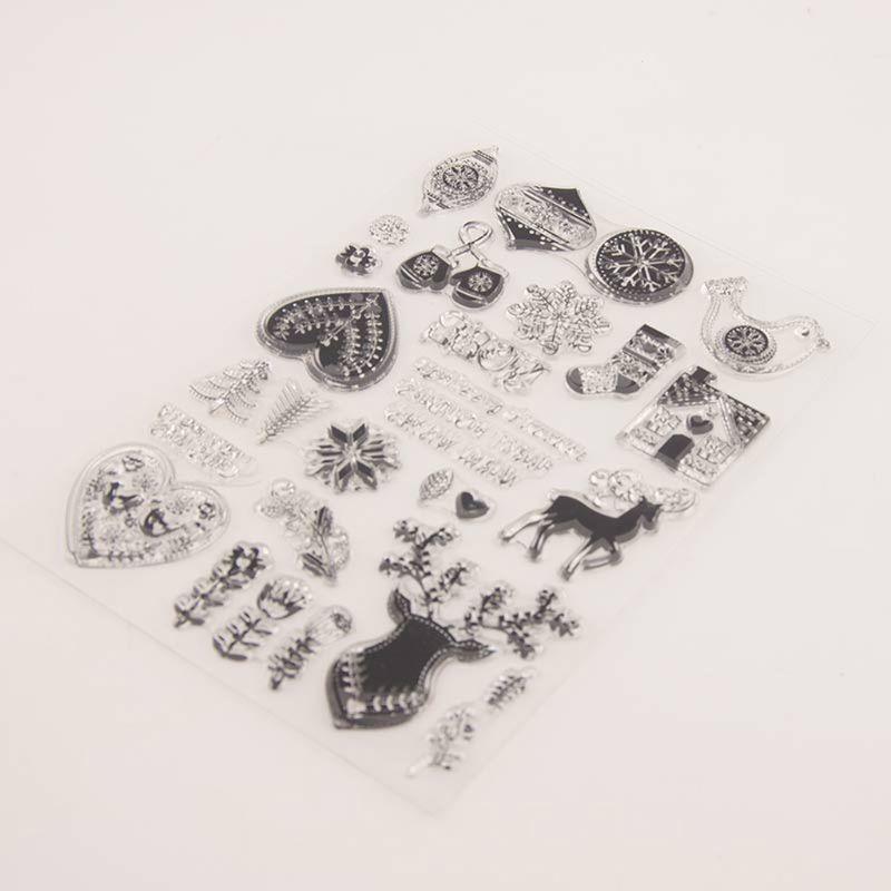 Christmas Silicone Clear Stamp Cling Seal DIY Scrapbook Embossing Album Decor
