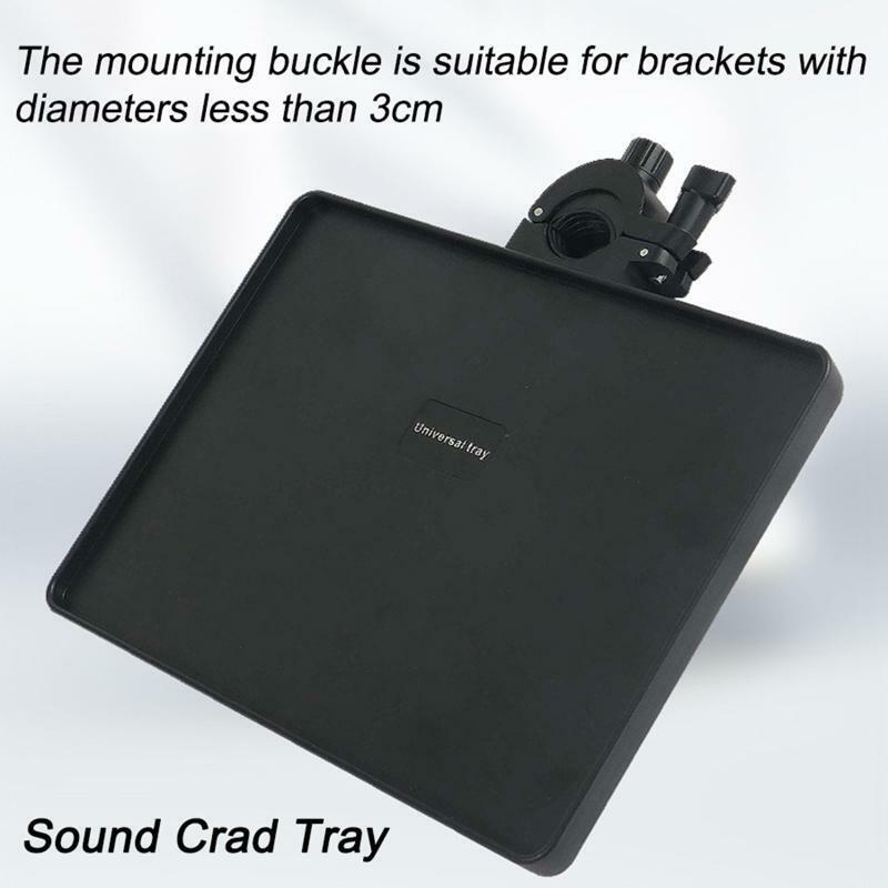 Sound Card Tray Live Broadcast Tripod Phone Clamp Holder for Outdoor Singing