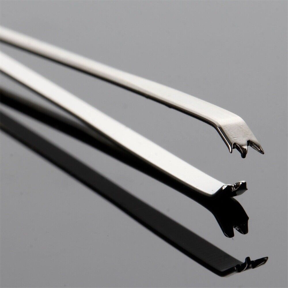 Stainless Steel Threader Self-Locking Tweezer Clip for Elastic Band Sewing Craft