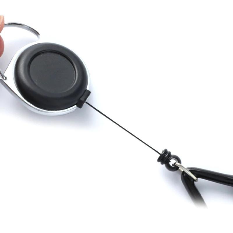 2 Pcs lighter Leash Retractable Keychain Holder Cover Durable Plastic Key Ring