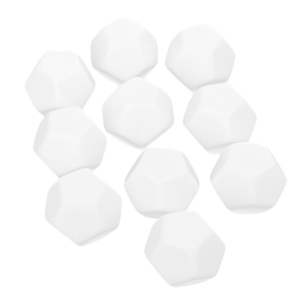 16mm White Blank D12  Educational Counting Cubes for  &