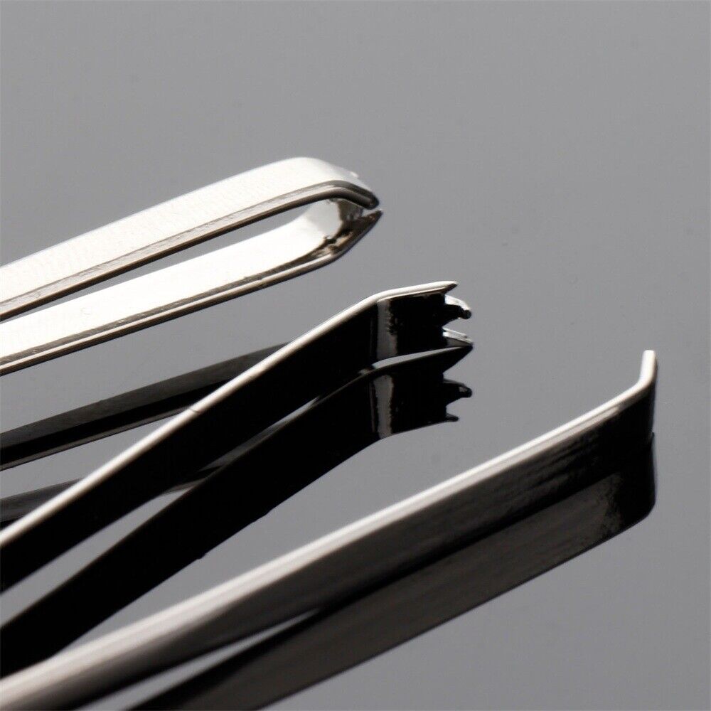 Stainless Steel Threader Self-Locking Tweezer Clip for Elastic Band Sewing Craft