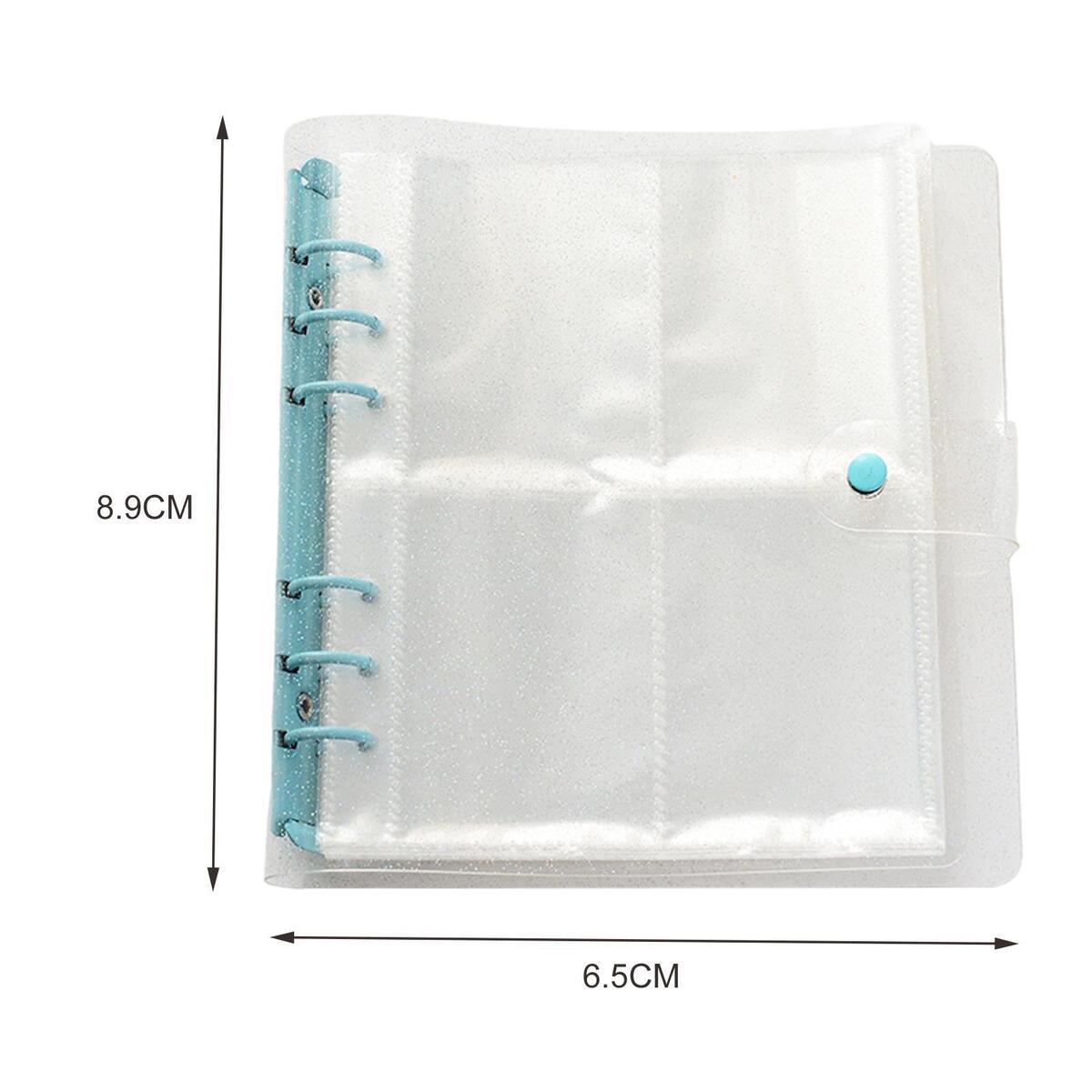 3 inch Mini Photo Album 6-Ring Binder Shiny Clear  Protectors Sleeve  Refillable
