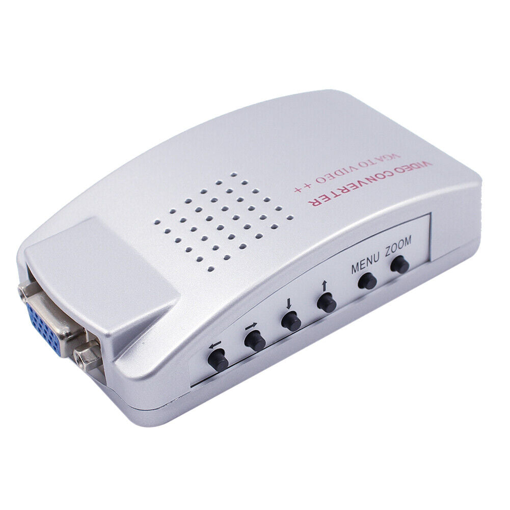 PC Laptop VGA to TV RCA Composite S-video Switch Converter Signal Adapter