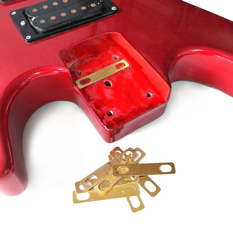 10Pcs Guitar Neck Shims, Guitar Neck Shims 0.2mm 0.5mm 1mm Thickness Brass Shims