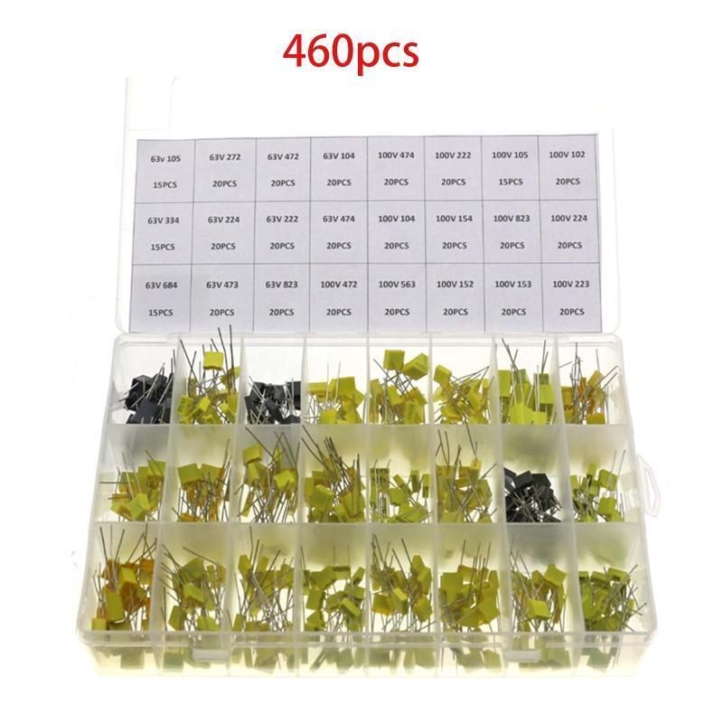460pcs 63V-100V 102J-105J Polypropylene Safety Plastic Film 105-823 Set Free