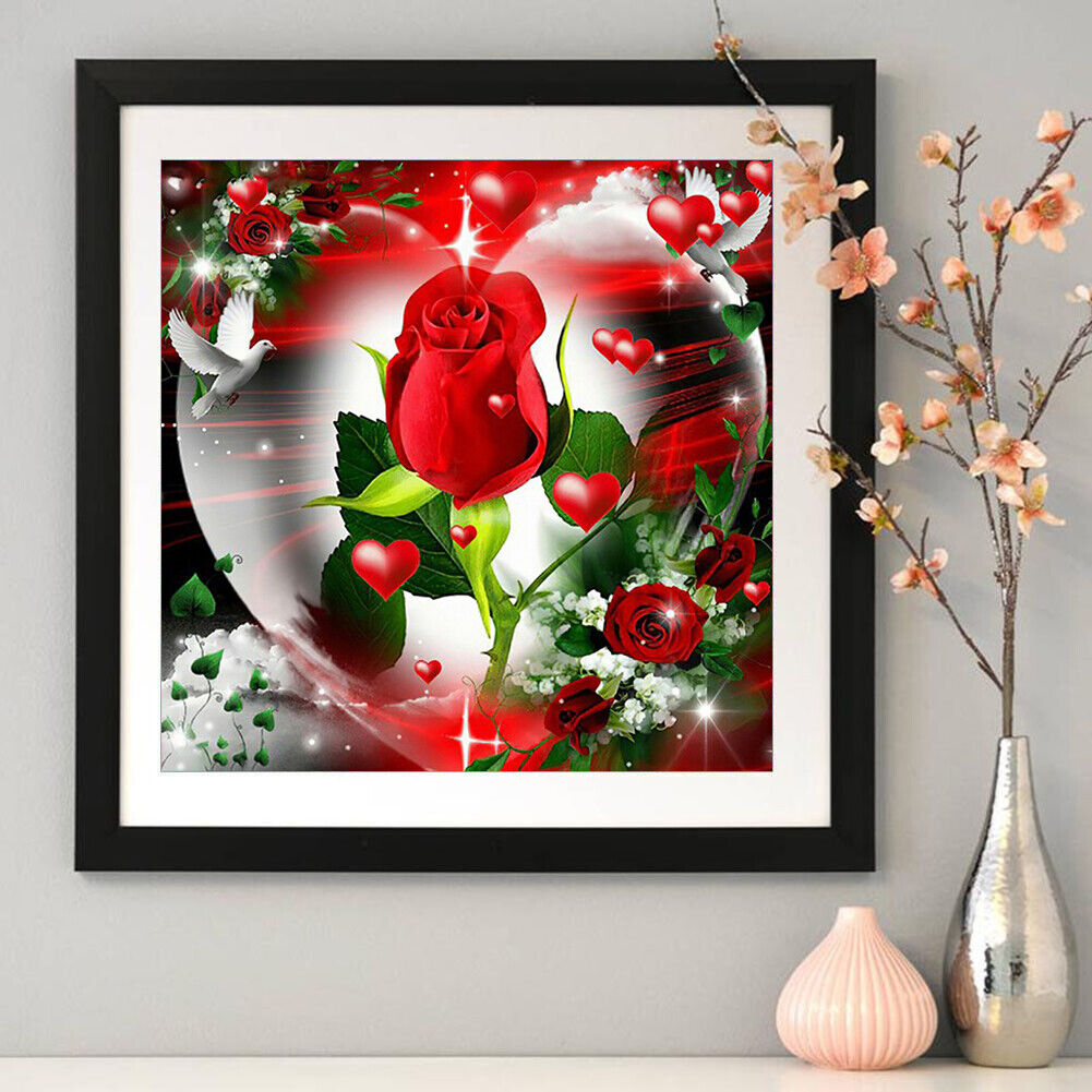 5D diamond painting square diamond DIY rose flower series