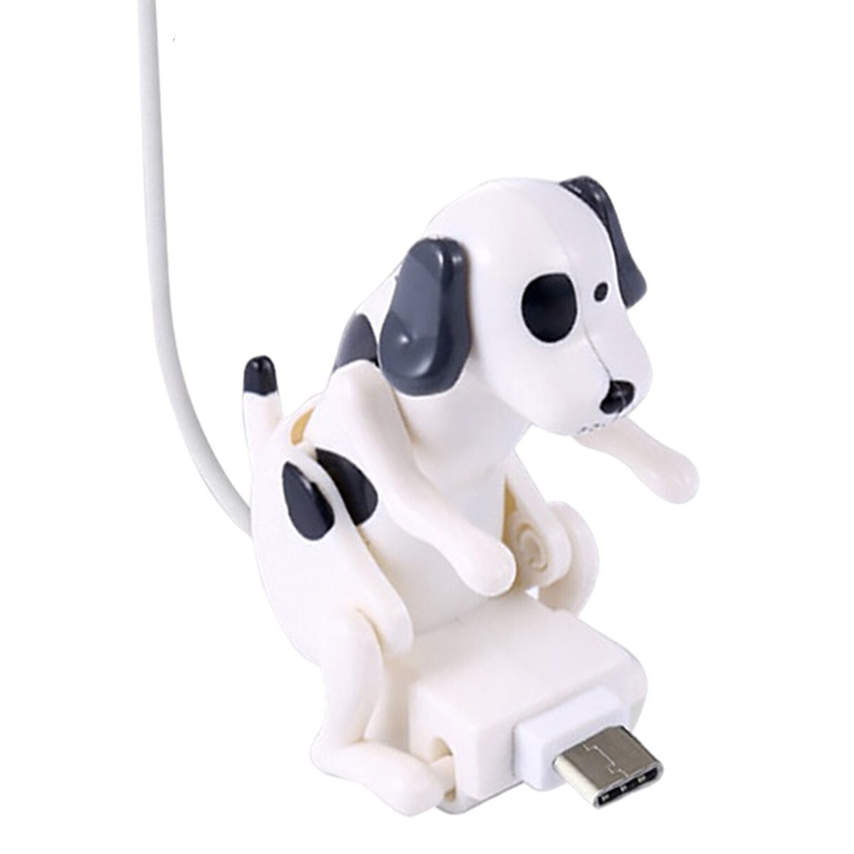 Creative Humping  Dog Charging Cable for Android Phone Gift White