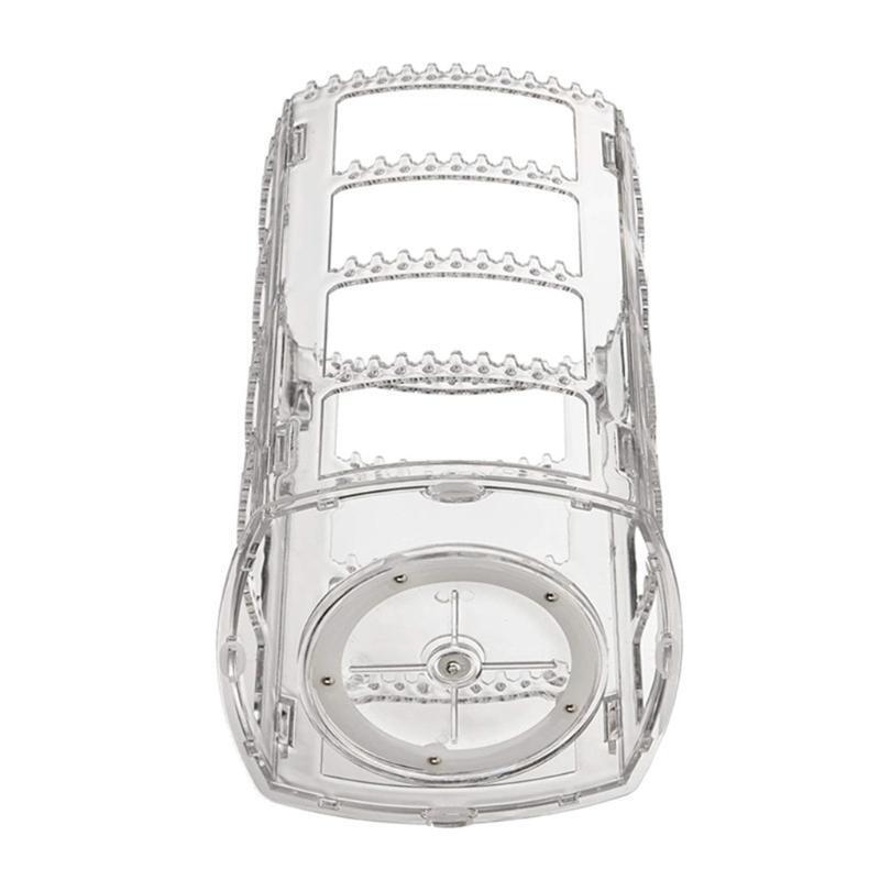 360 Rotating Clear Earring Holder 4 Tiers Jewelry Organizer Classic Stand Rack