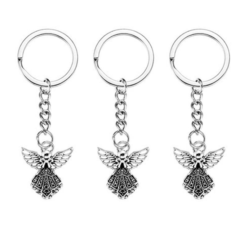 Guardian Angel Keychains Set of 30 Metal Zinc Alloy Creative Mini Key Chain