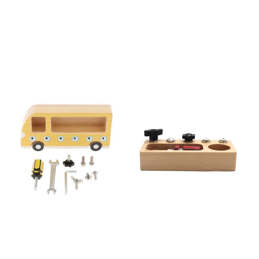 Wooden Screw Driver Board Early Learning Gifts for 3 4 5 Year Old