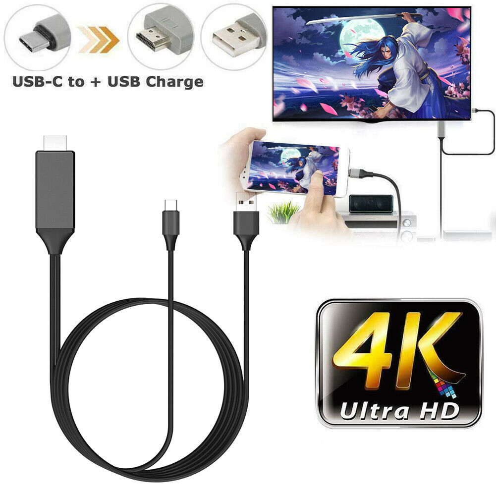 L9 USB C to HDMI-Compatible Mirroring Charging Cable 4K for Android Phone