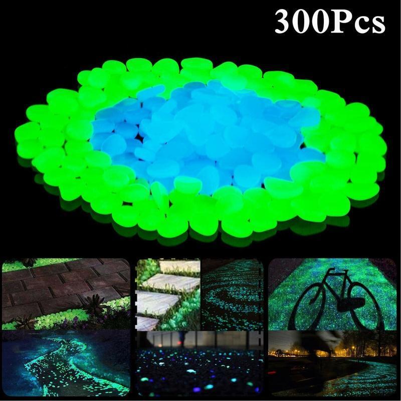 Glow in the Dark Pebbles Stones for Aquarium DIY Bonsai Plant Ornament Accessory
