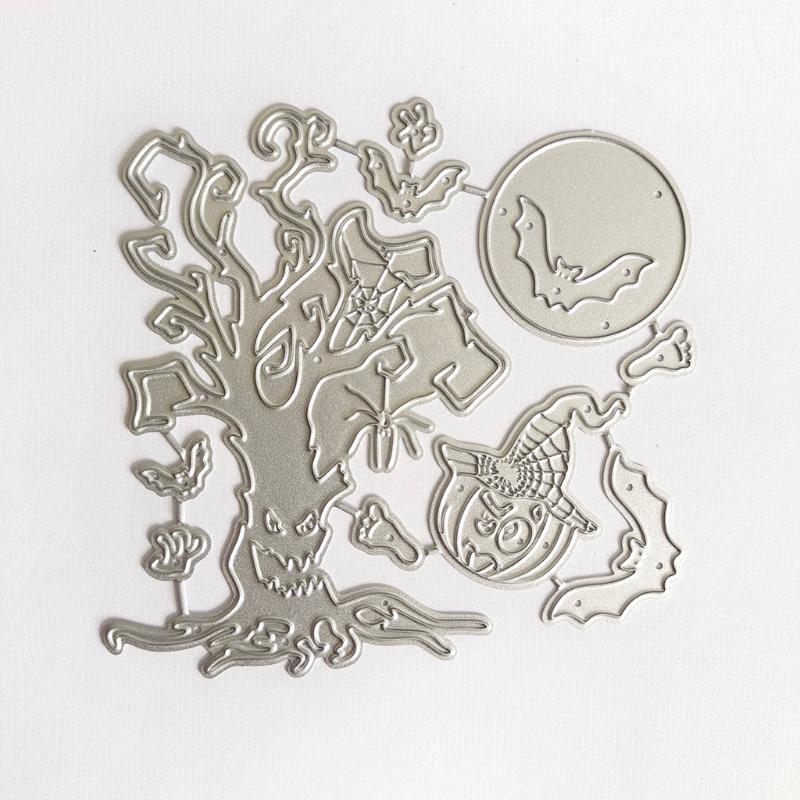 Halloween Tree Metal Cutting Dies Stencil Scrapbook Album Paper Card Template