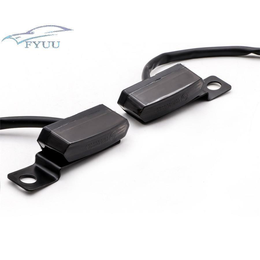 2*Mini LED Motorcycle Flowing Water Turn Signal Light Brake Clutch Lever Flasher