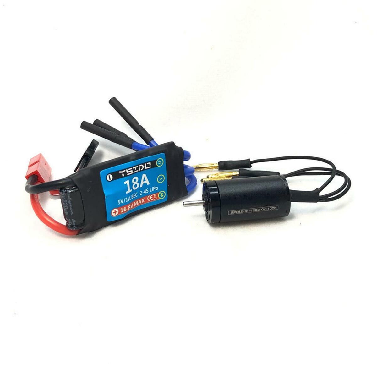 2xBrushless Motor ESC Combo Waterproof  Brakes 18A ESC /32 RC Car