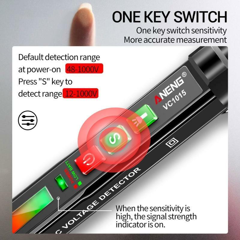 Voltage Tester Non-Contact Voltage Tester Pen Style Electric Indicator LED Volt