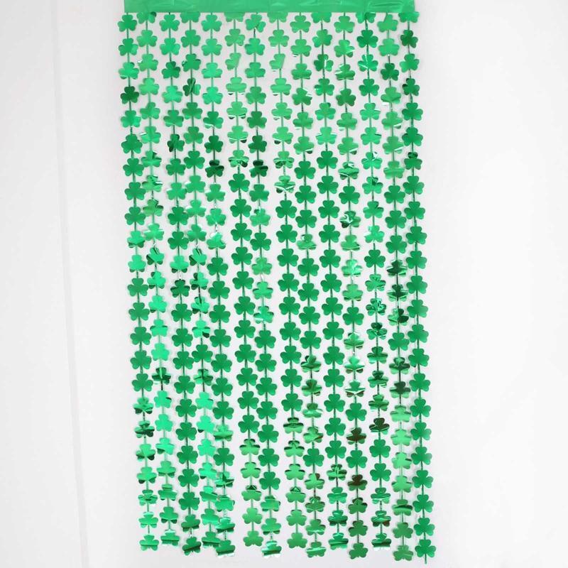 Saint Patrick's Day Door Curtain Irish Festival Green Lucky Clover Ornament