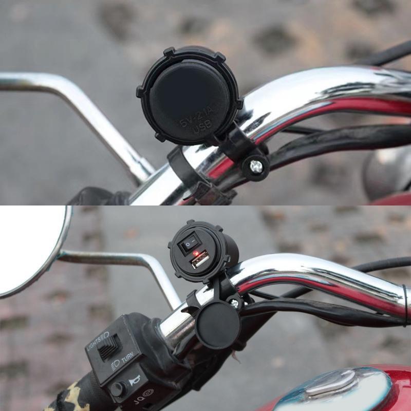 Waterproof Motorcycle 12V USB Power Socket Adapter Charger Outlet Motorbike