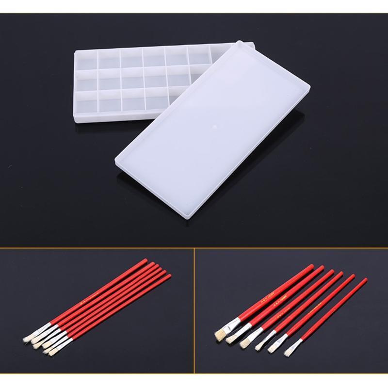 Oil Brush Gouache Brush Painting Brush kit w/ Palette Storage Case for Beginners