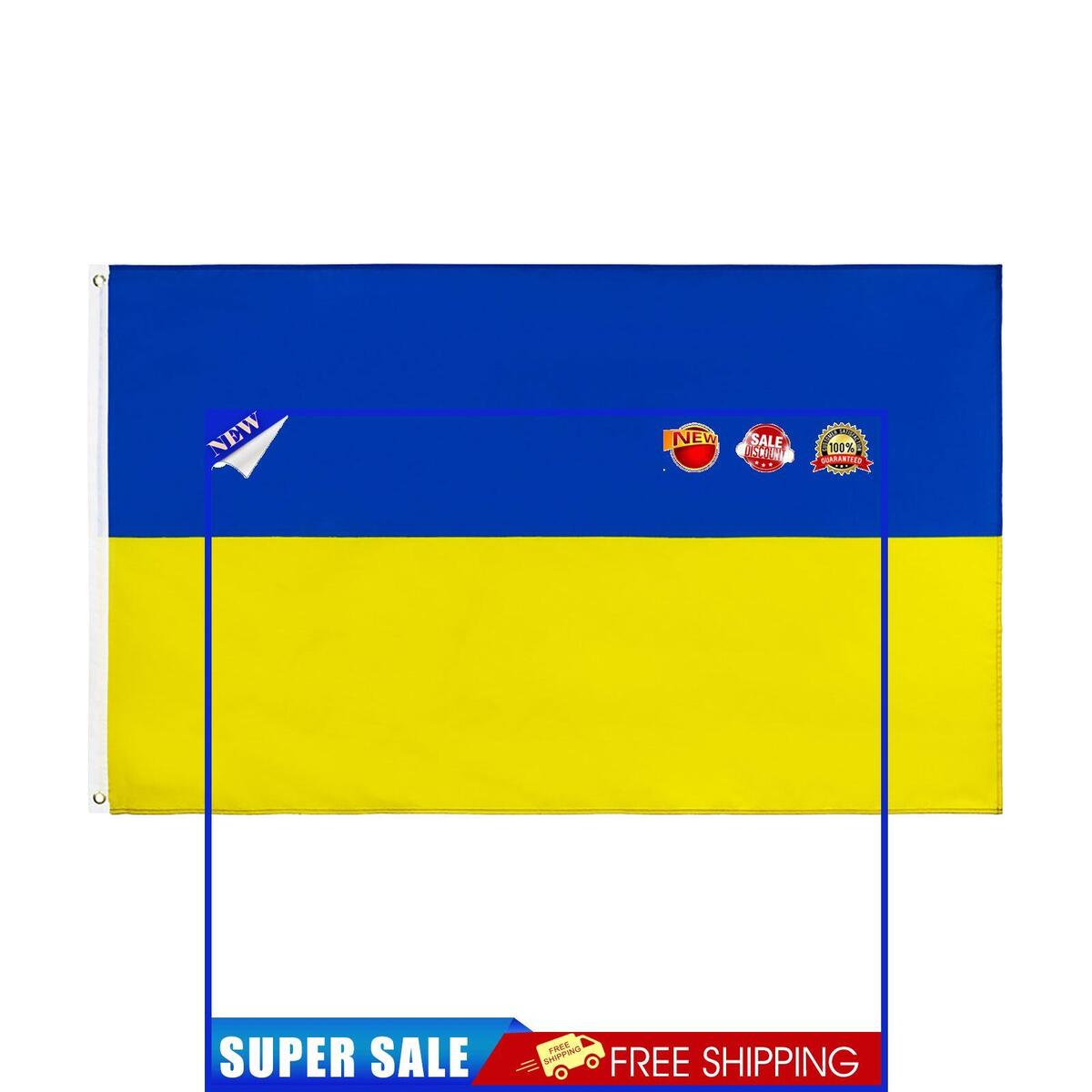Ukraine Flag - Polyester Banner Ukrainian National Bunting Flag (90x150cm)