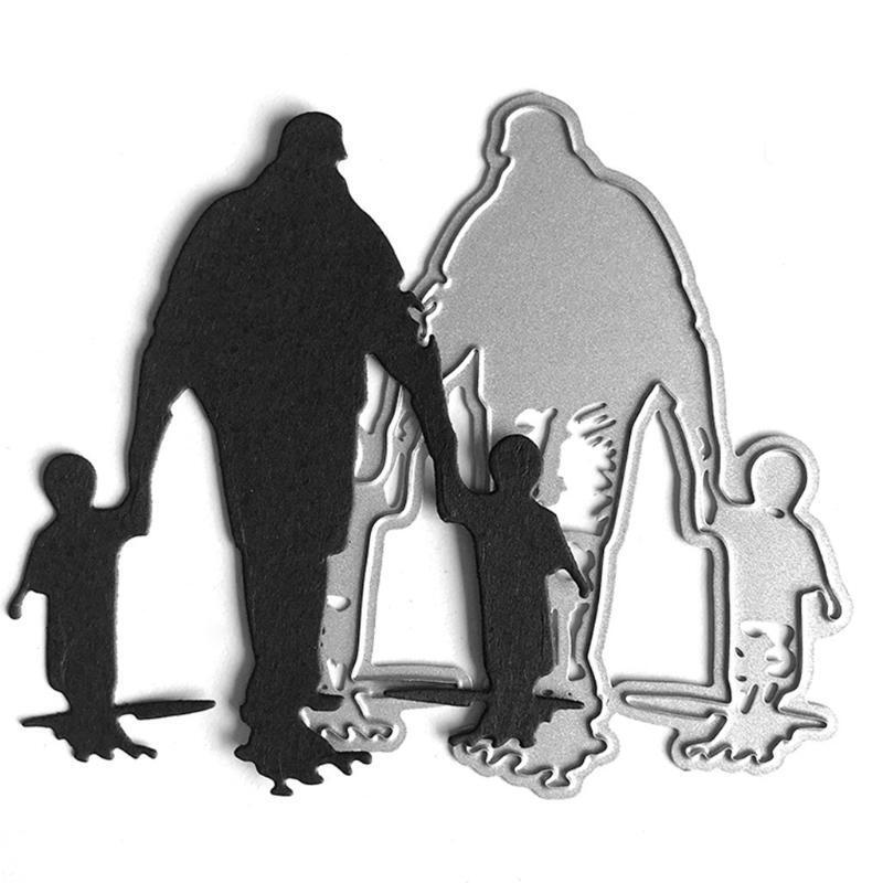 Dad Son Metal Cutting Dies Stencil Scrapbooking DIY Album Stamp Paper Card Mold