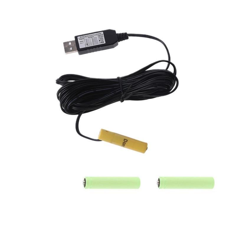 USB Power Supply Cable for AAA Battery Replace 4.5V 3 AAA Battery Eliminator