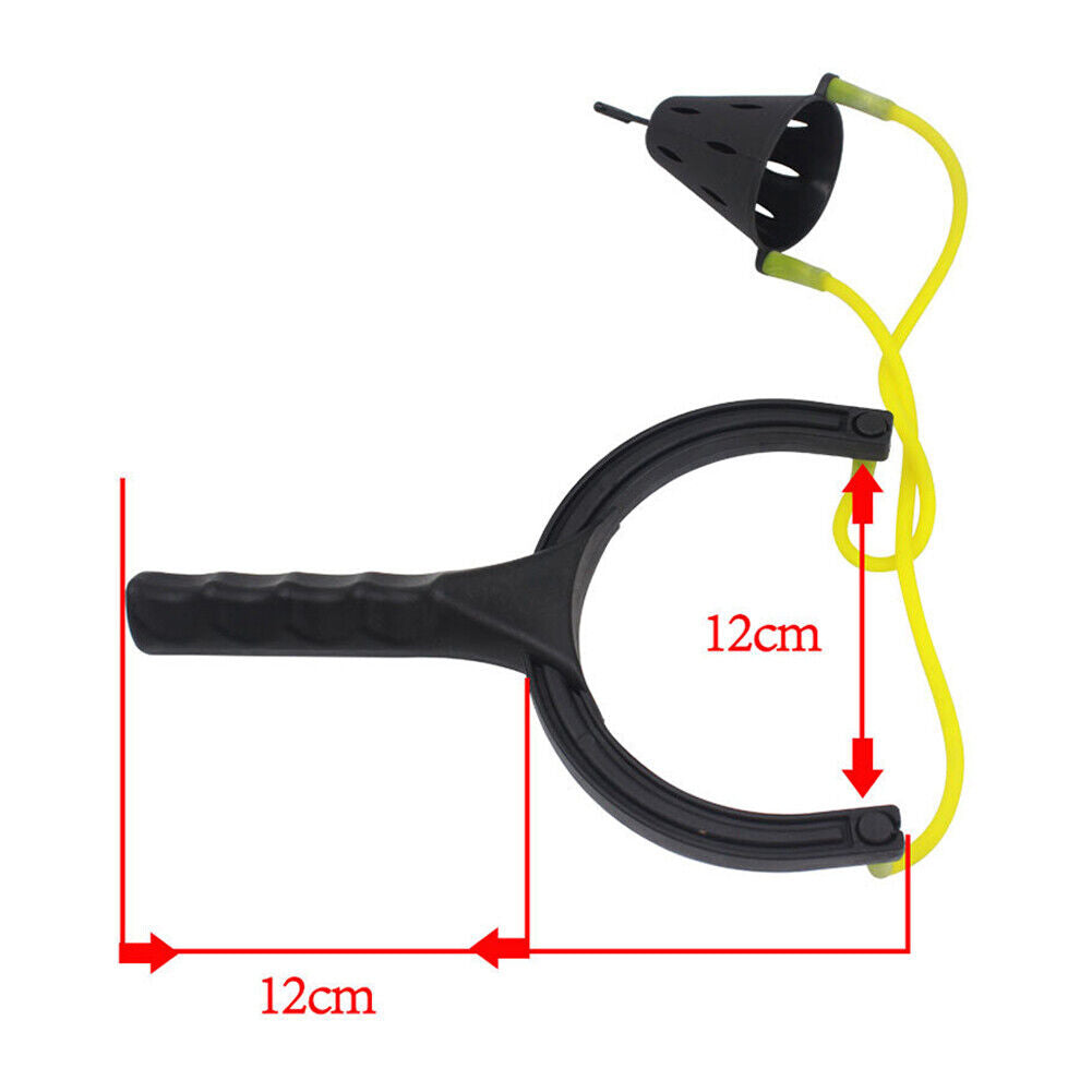 Elastic Powerful Catapult Food Bag Fishing Bait Nesting Slingshot Thrower