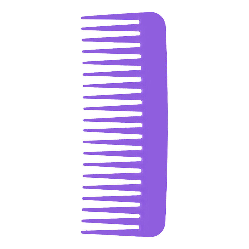 Smooth Comb Portable Wide Tooth Hairdressing Comb Pro Flat Comb (Purple)