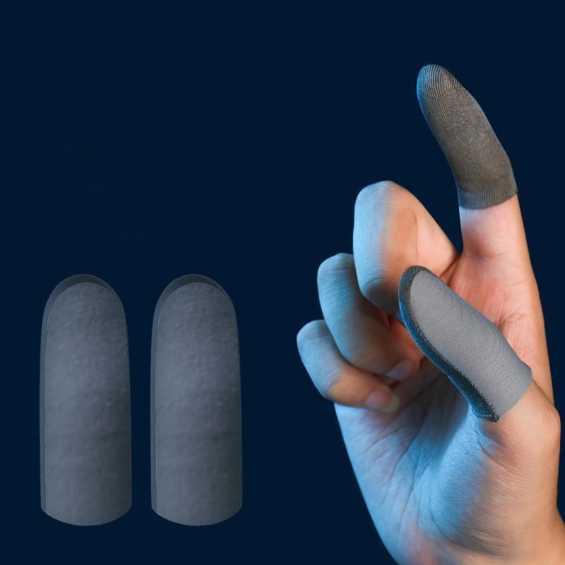 1 Pair Gaming Finger Sleeve Cases for Mobile Games Anti-Sweat Fingertip Covers