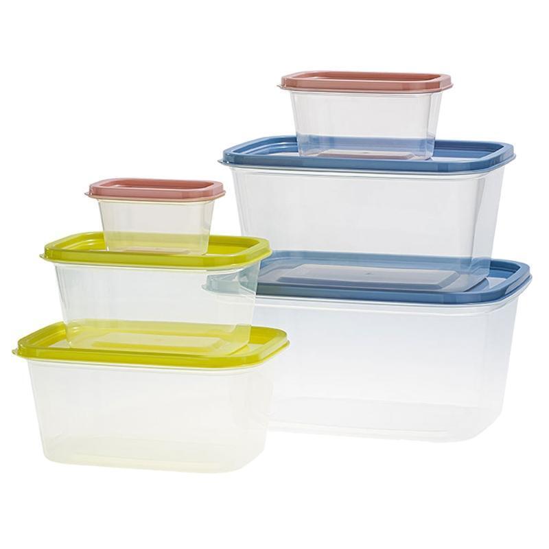 Food Storage Box with Lid Set of 6 BPA Free Moisture Proof Sealing Organizer