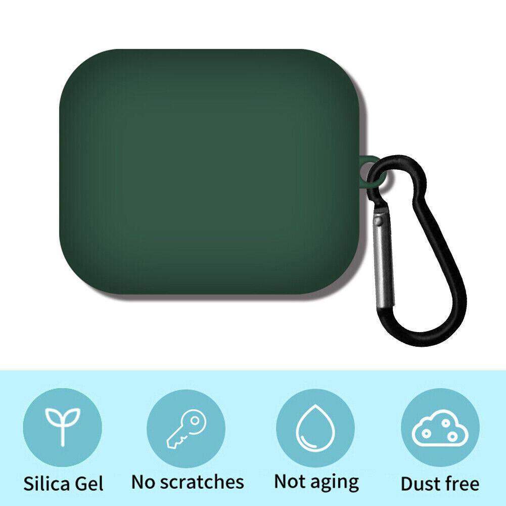 Silicone Protective Case for OnePlus Buds Pro Wireless Earbuds(Dark Green)