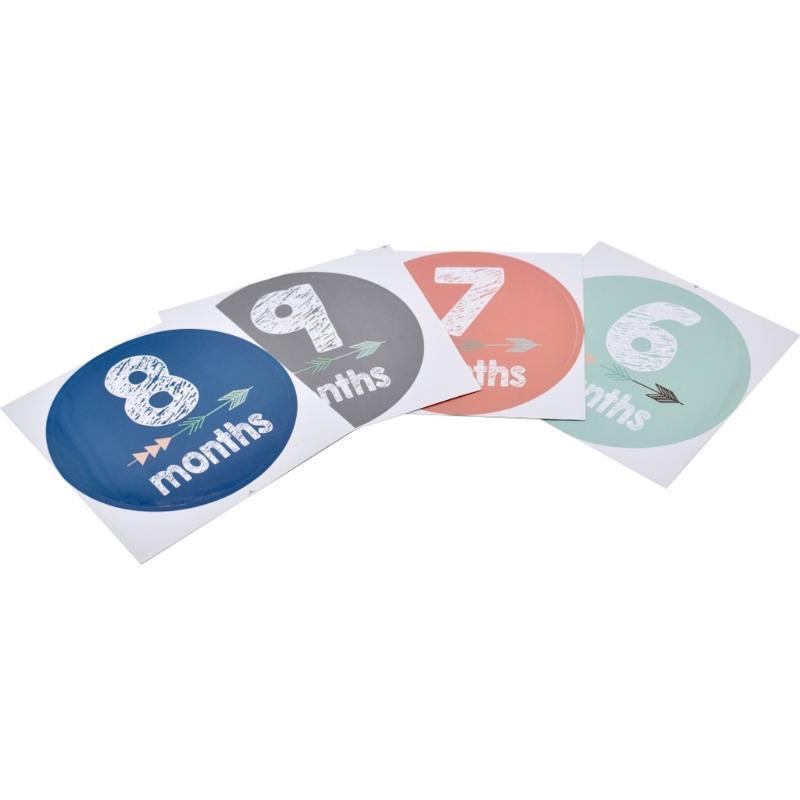 Newborn Infant Age Card Cards with 0-12 Months Pictures Cards Growth Souvenirs
