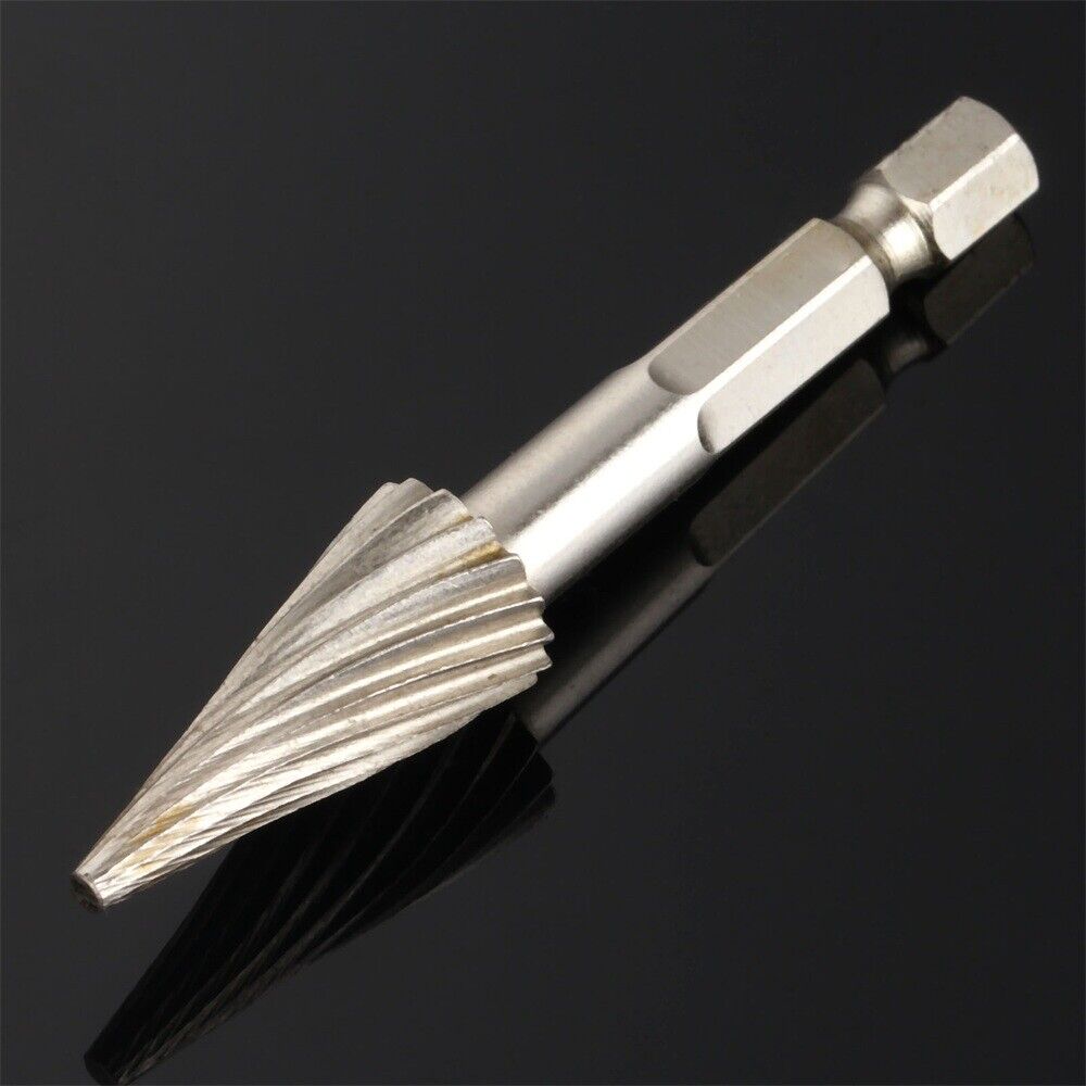 5pcs 0.25" Shank Rotary Tool Polishing Rotary Bur Cutter Tools Six Angle Handle