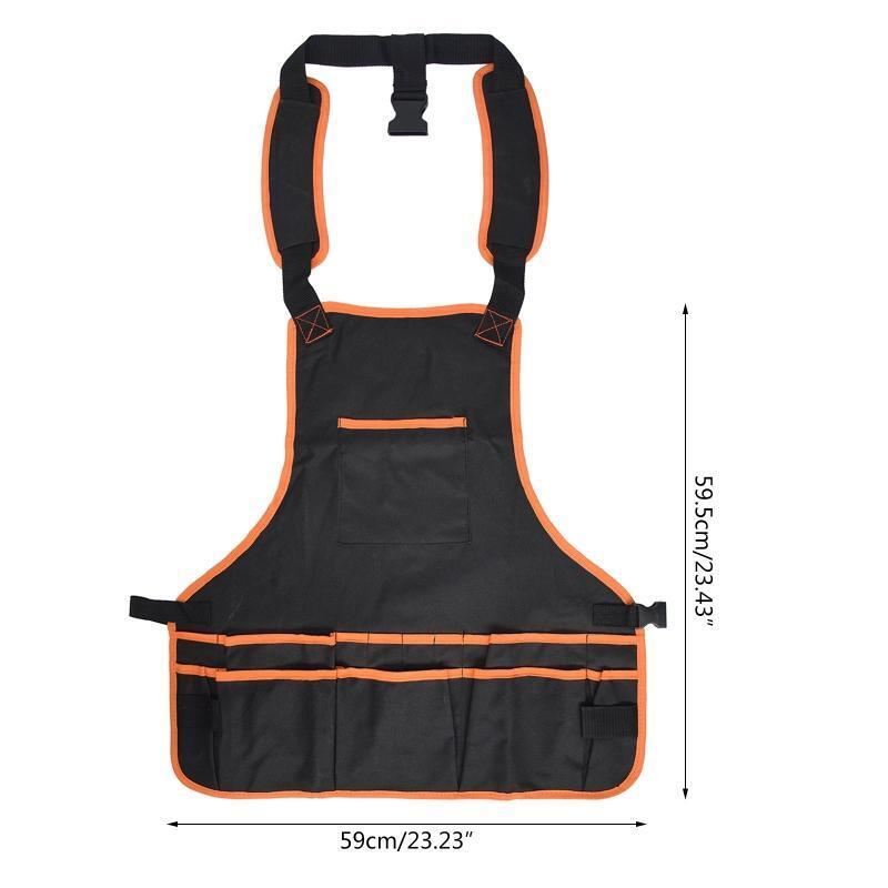 Double-layer Work Apron for Men Heavy Duty Oxford Cloth Tool Apron for Carpenter