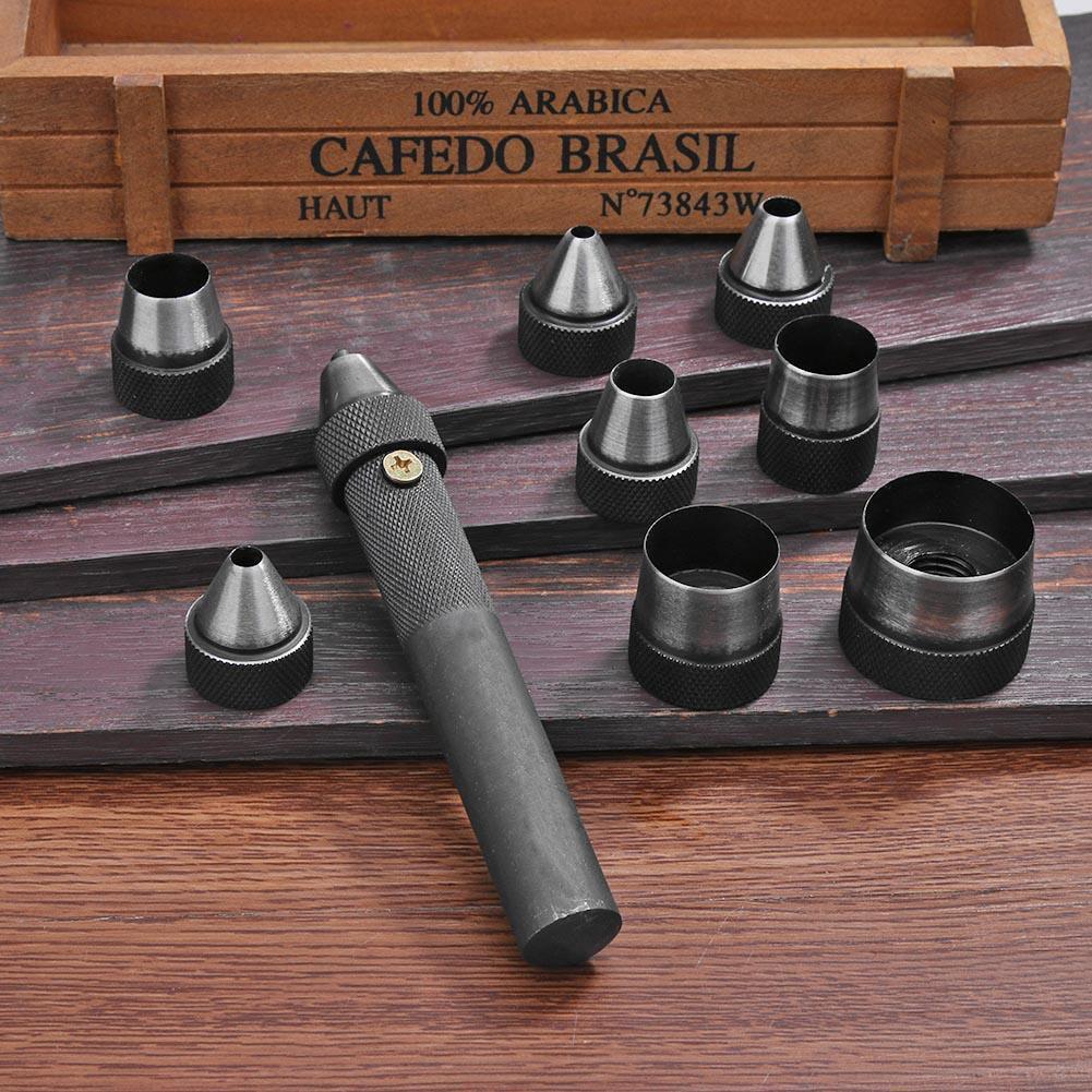10pcs Heavy Duty Hollow Punch Kit Tool Set Gasket Leather Rubber Punching