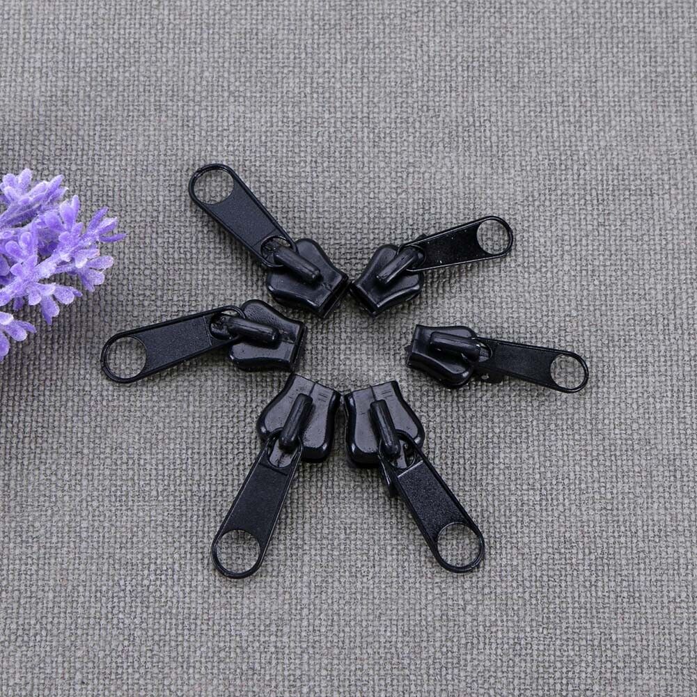 12pcs Zipper Slider for Tent Clothes Sleeping Bag Zip Replacement (Black)