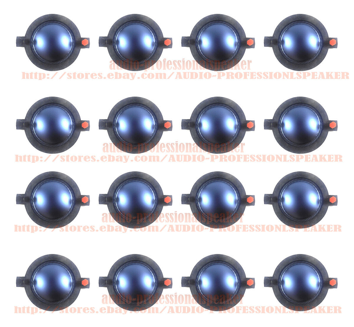 16pcs Aftermarket Diaphragm For B&C DE750TN 74.46 74.5mm 8 ohm Blue Titanium