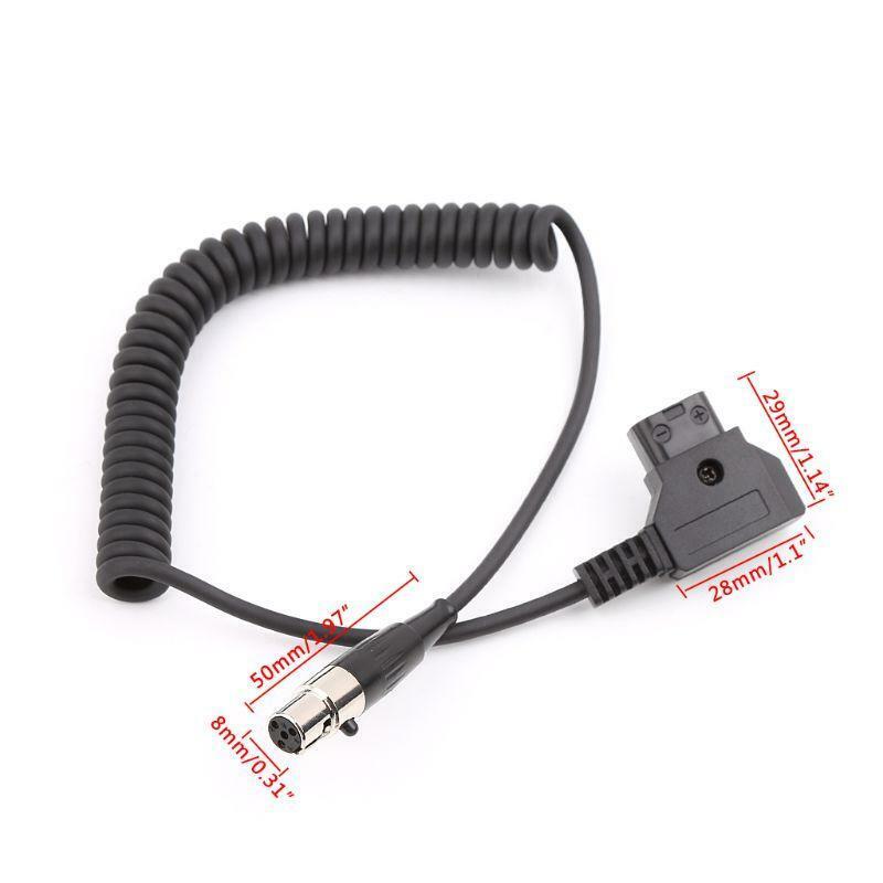 Monitor Power Line D-Tap To Mini XLR 4-pin Plug For ARRI Cameras Monitors 12V