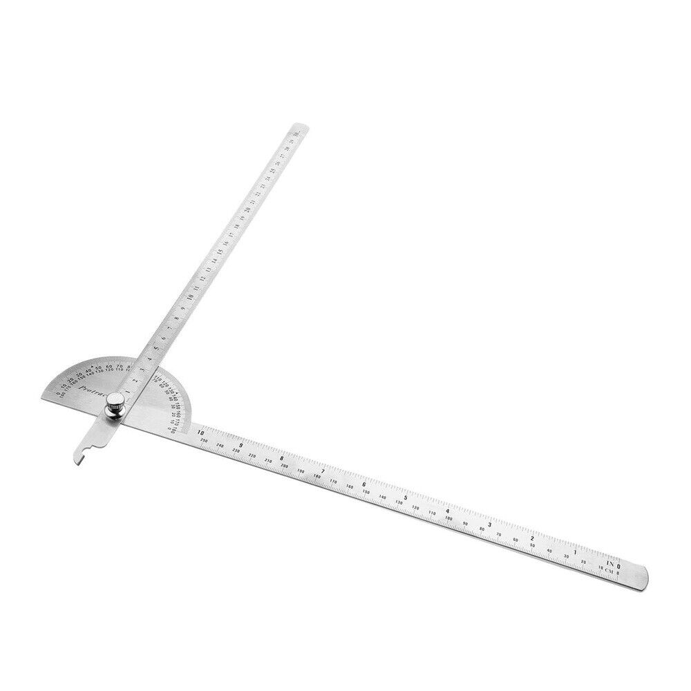 0-180 Degree Protractor Angle Finder Arm Measuring Gauge Gage Ruler Tool Steel