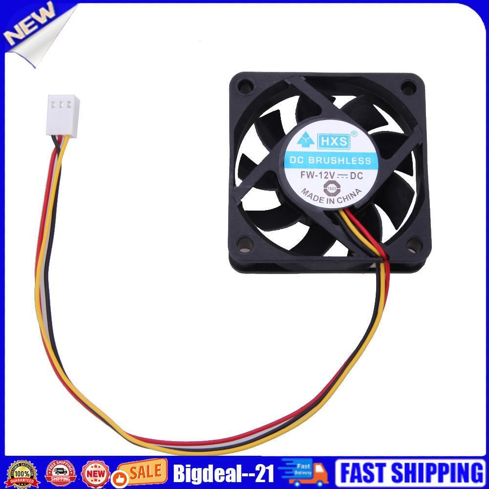 12V DC 6cm PC Cooling Portable Fan Ball Bearing 3 Pin Connector P4