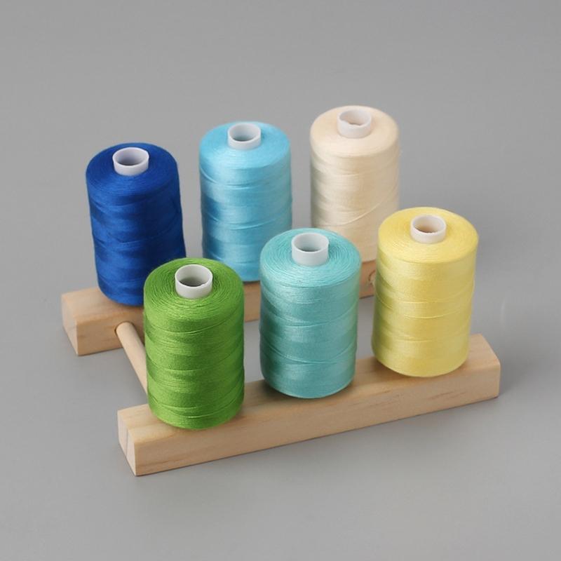 6 Spools Wooden Thread Rack Thread Holder Organizer for Embroidery Quilting Sew