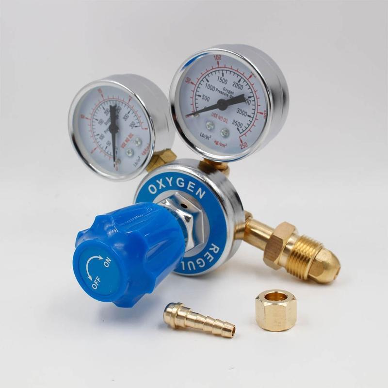 Oxygen Gas Regulator MIG TIG G5/8 Thread 0-25MPa Copper Pressure Flow Meter