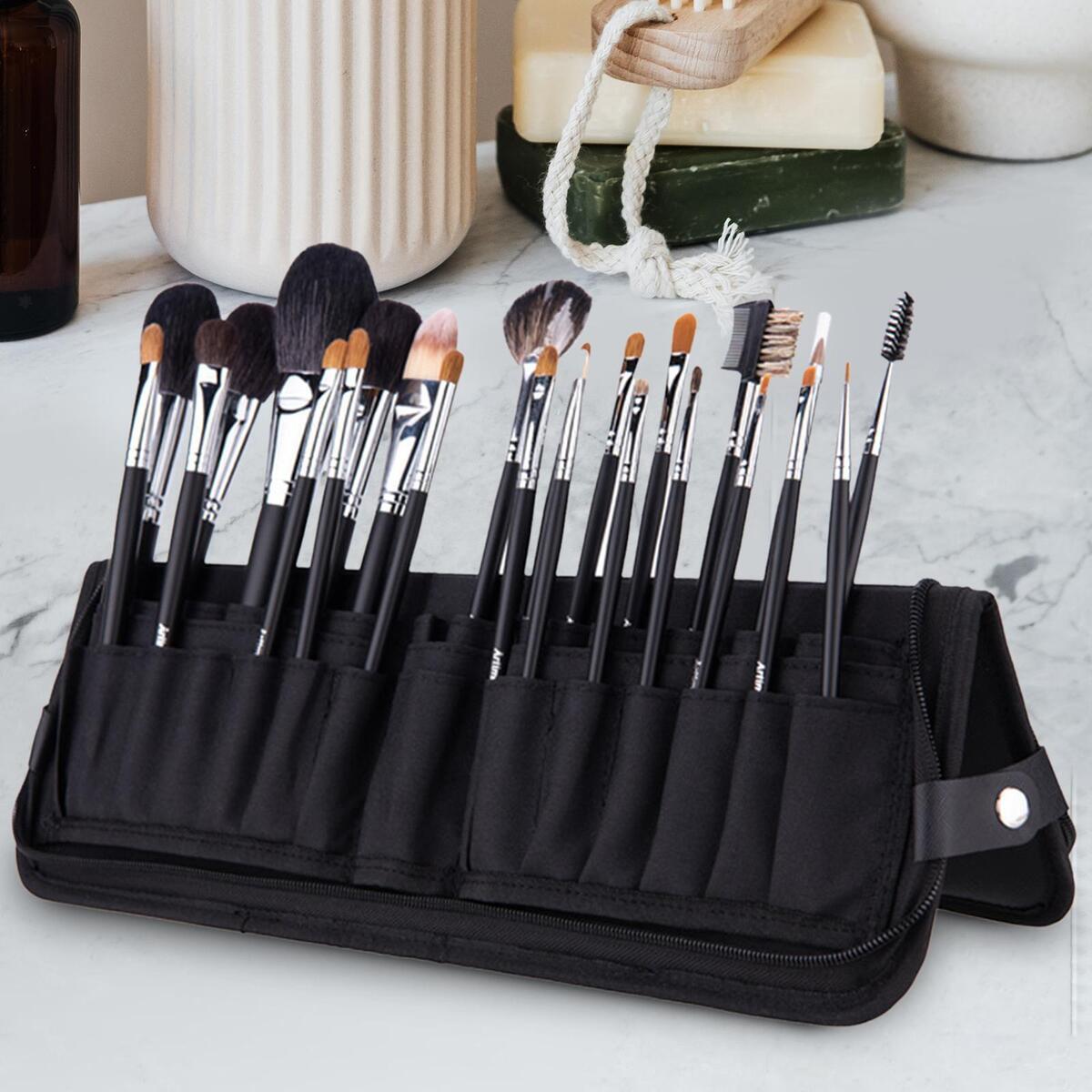 Cosmetic Case Stand up Travel Size Carrying Bag Portable for Women Girls
