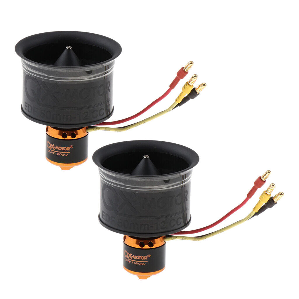 2Pcs 50mm Duct Fan QF2611 Powerful Brushless Motor 550W RC Accessories