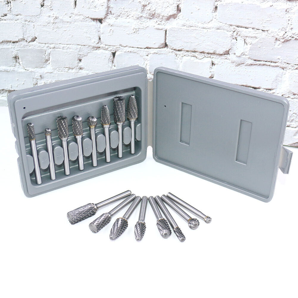 8pcs 6mm Shank Rotary File Wood Carving Grinding Router Bit Milling Cutter