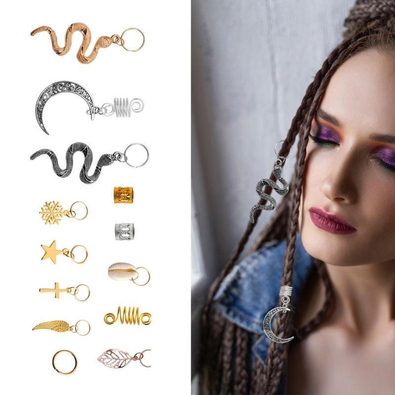 Metal Hair Cuffs Dreadlocks Hair Cuffs for Hair Accessory with Storage Box