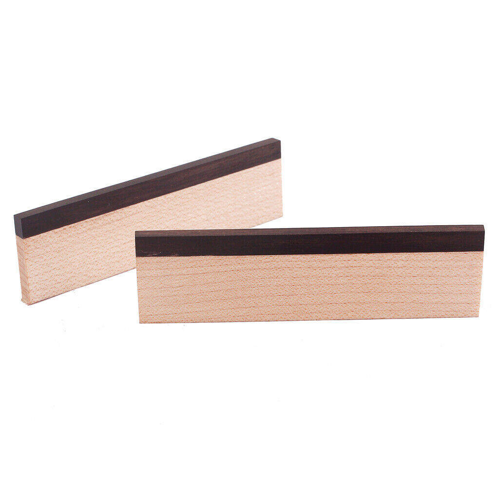 Maple Ebony  Guitar Bridge Blank Guitar Luthier Part   of 2 Pcs