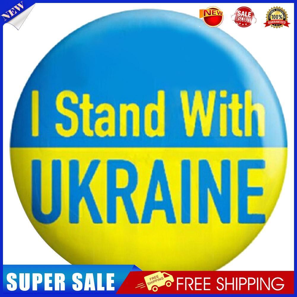 Ukraine Ukrainian Map Flag Symbol Round Styles Clothes Pins 5.8cm