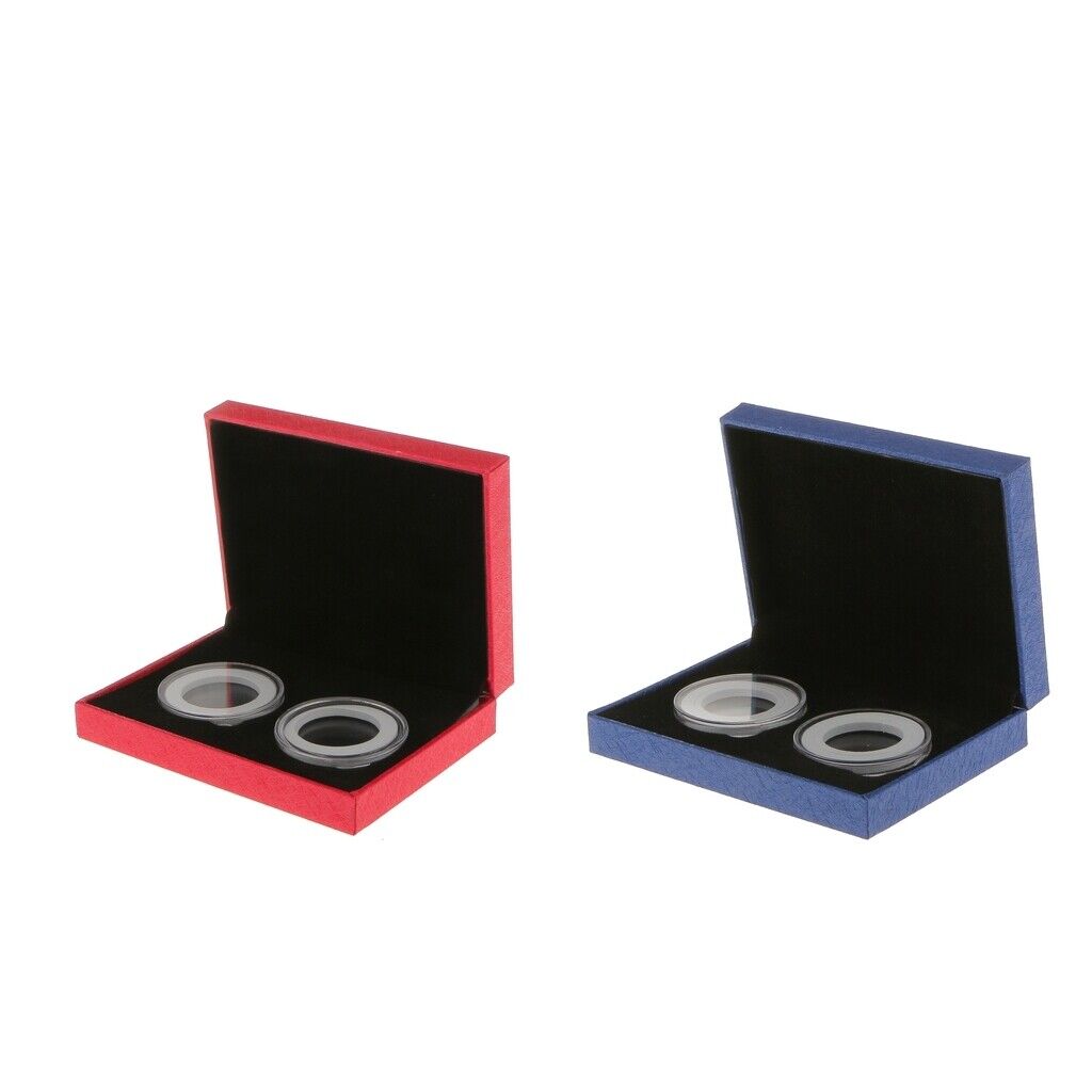 2x Fancy Double s Holder Commemorative   Case Display Gift